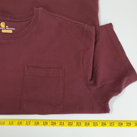 Carhartt T-Shirt Original Fit Size XL Crew Neck Short Sleeve Work Wear Pocket - Picture 7 of 8